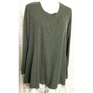 Sanifer tunics for women’s-shirt W-Lace Dark Green Size L 12/14